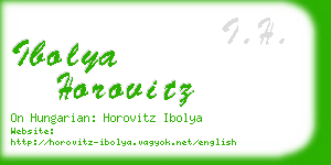 ibolya horovitz business card